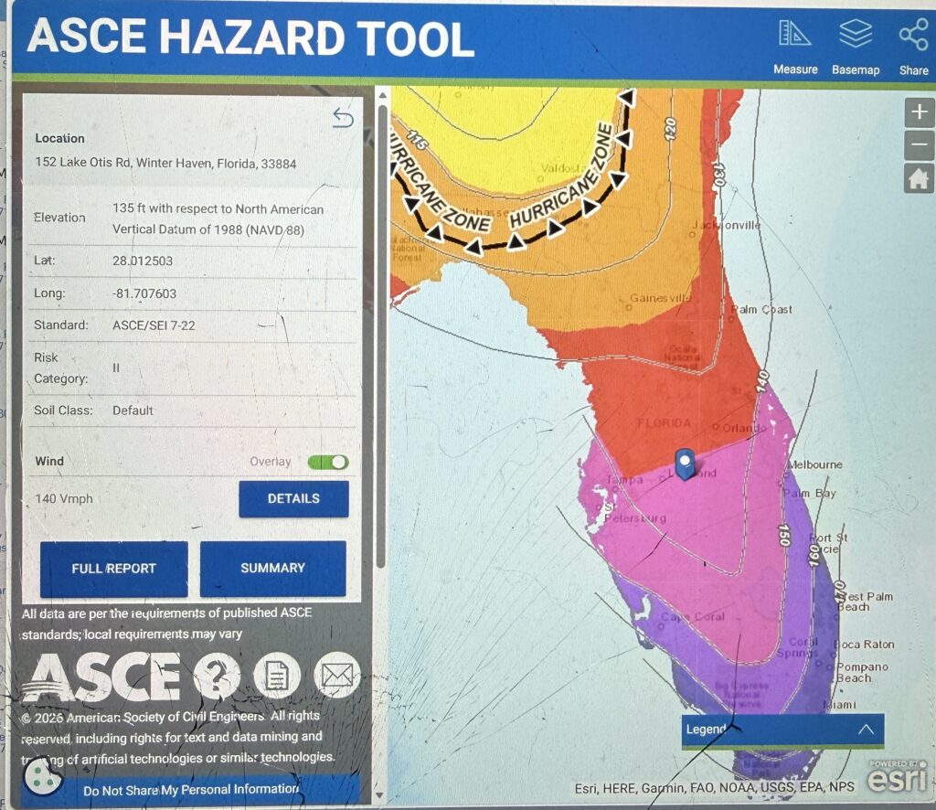 Wind Mitigation Wind Speed Map