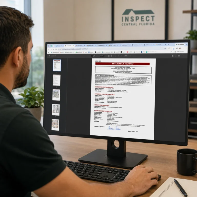4-point inspection central florida insurance agent viewing report