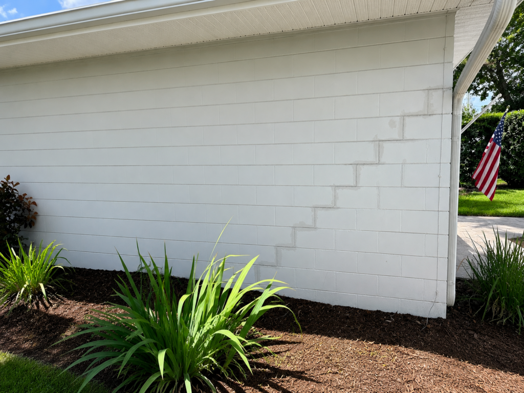 Home Inspection Picture of Hairline Settlement Cracks