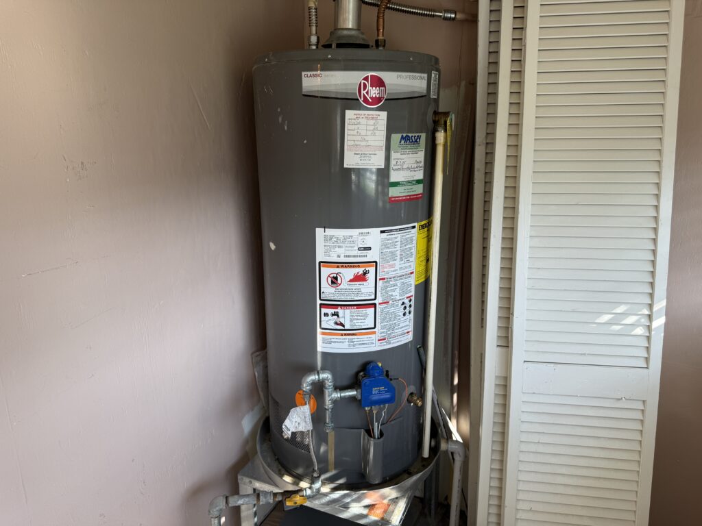 Home Inspection Picture of Water Heater